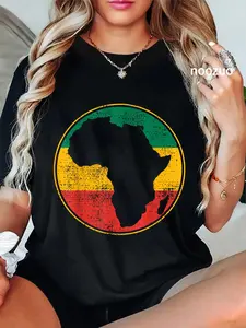 100% Cotton Africa Vintage Retro Map Tanzania Namibia Kenya T-Shirt