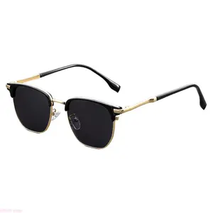 Vintage Square Metal Frame Sunglasses for Men And Women, Casual Fashion Eyewear for Daily Driving Travel Beach Summer Outdoor Casual Occasions fathersdaygift