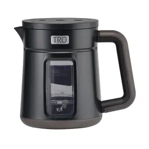 TRU Rapid Cold Brew Coffee Maker by Select Brands, Patented Design for Full Coffee Flavor Extraction in 5 mins, 3 Brew Strengths, 17 oz Pots Tea