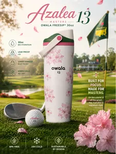 Owala FreeSip 30oz Azalea 13 Masters Golf Edition Insulated Tumbler for Sports Travel Use
