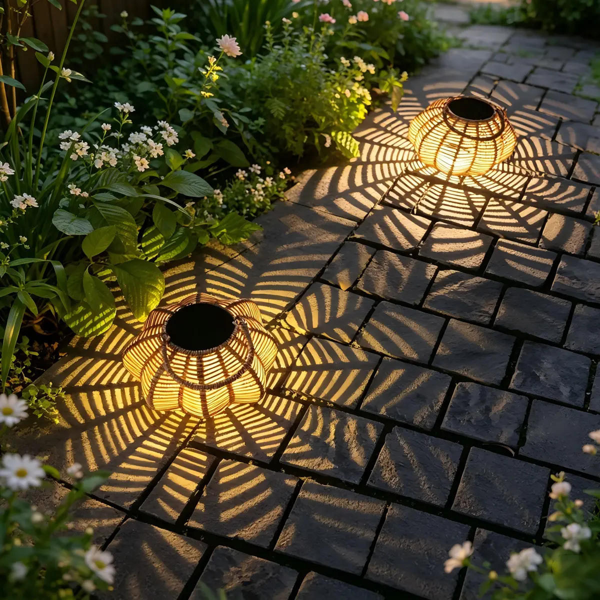 Solar Lanterns Outdoor Waterproof, Solar Lantern Light Gifts for Women Lanterns Decorative Outdoor, Hanging Lantern for Garden, Yard, Patio, Porch, Lawn, Pathway Decor, 2 Pack