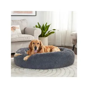 Calming Dog Bed (L/XL/XXL) For Medium And Large Dogs Comfortable Pet Bed  Donut Cuddler Up To 55/77/100lbs