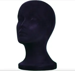 A1 Pacific BLACK STYROFOAM FOAM MANNEQUIN Wig head display hat glasses Female