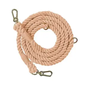 Dog Leash Braided Rope 7ft-  Rosegold