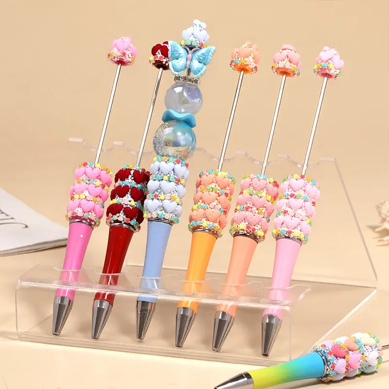 【P200】Rhinestone chain small love bead pen 【P200】Rhinestone chain small love bead pen