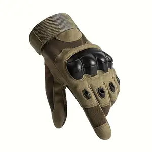 Male Full-Finger Cycling Gloves - Anti-Skid, Breathable Polyester Blend for Biking, Riding