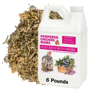 Pampered Chicken Mama's Bathing Dust With Herbs Natural Diatomaceous Earth & MitesBGone for Healthy Clean Feathers
