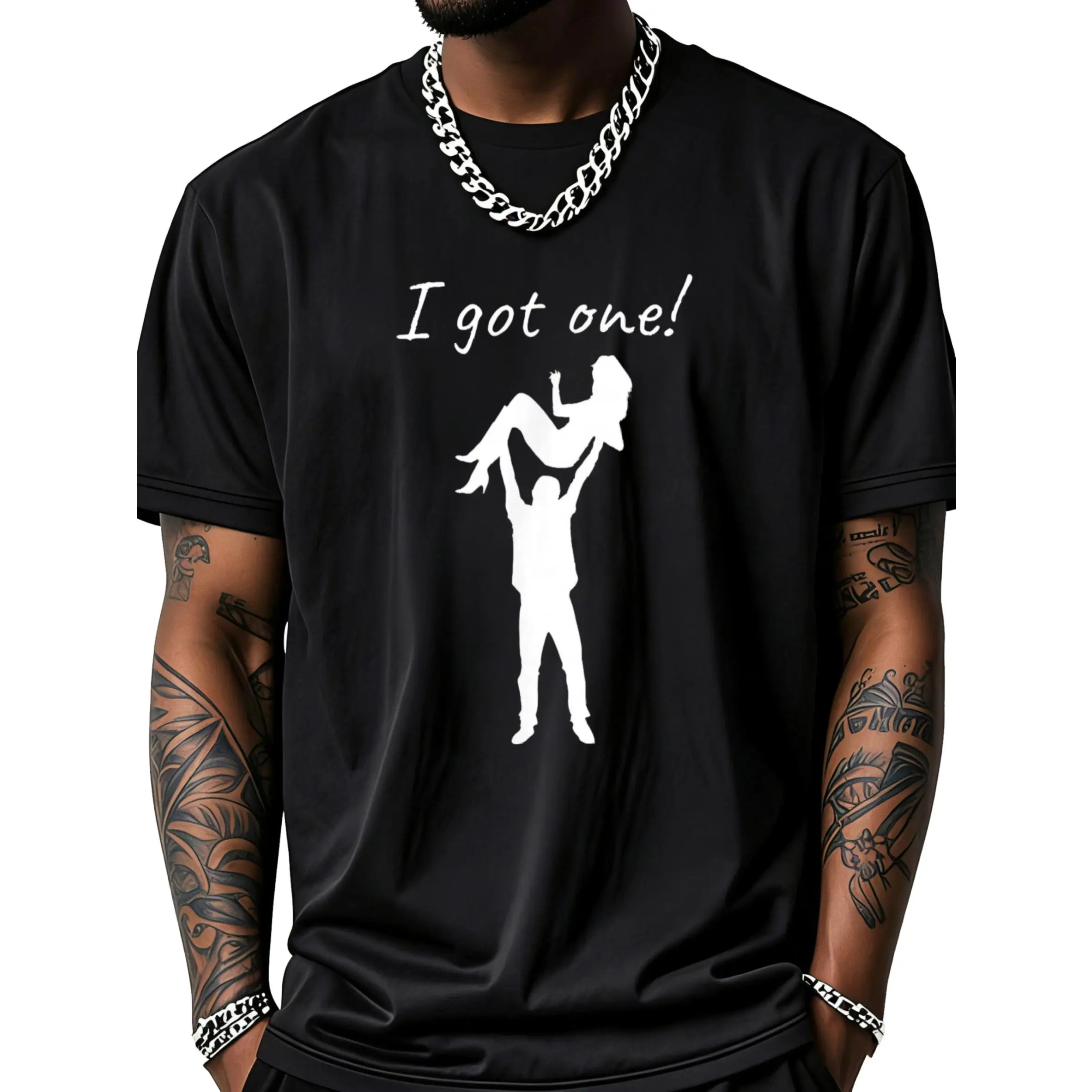 Men's 100% Cotton Funny "I Got 1" Unisex Bachelor Wedding Party T-Shirt - Bride Groom Outfit, Adult Streetwear Tops