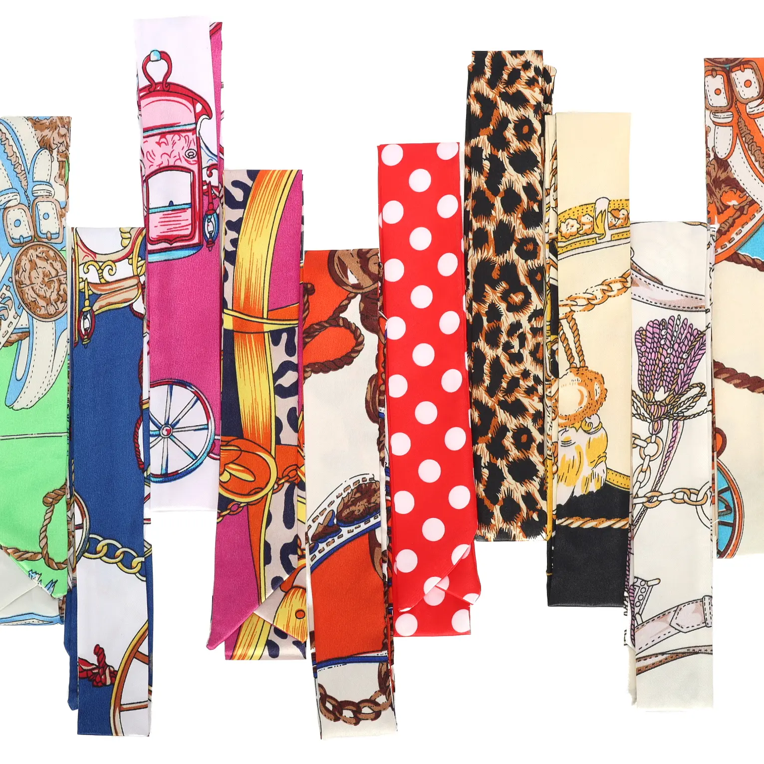 Long Strip Multicolor Fabric Scarf