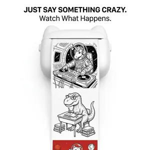 Less Screen Time, More Creativity  AI Voice WiFi Sticker Printer – Speak & Print Mini Toy for Kids