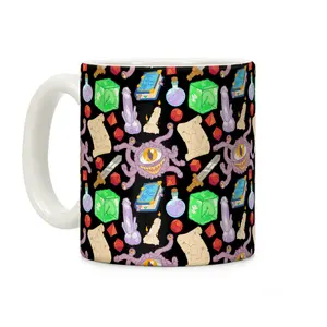 Dungeons Dragons Hidden Pattern Coffee Mug