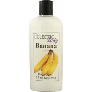 Banana Liquid Pearl Body Wash, 3 in 1 Use for Bubble Bath, Hand Soap & Body Wash