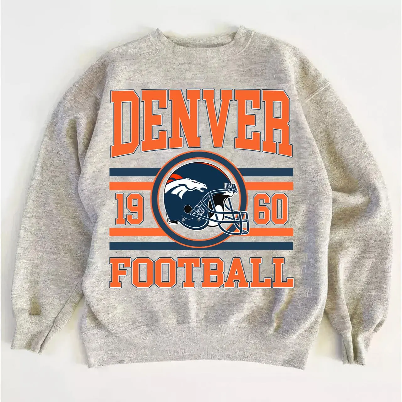 Denver Retro Football Crewneck Sweatshirt, Cozy Pullover for Fans
