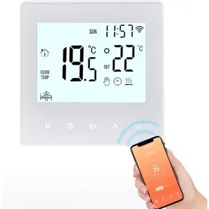 Tuya WiFi Thermostat 16A Programmable LCD Display Underfloor Heating Temperature Controller Intelligent Wall Thermostat for Heating