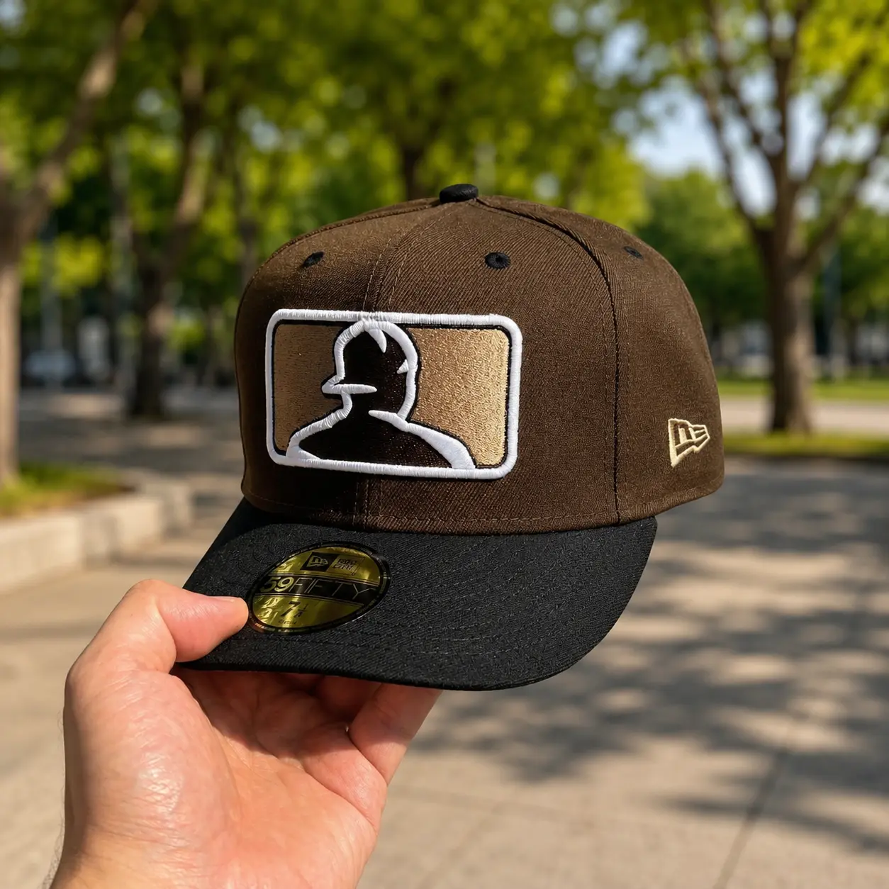 MLB Logo New Era Black 9FIFTY Snapback Hat – Adjustable Flat Bill Baseball Cap