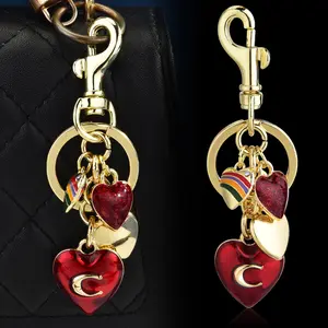 High-quality Love Cherry Letter and Other Small Pendant Series Keychains, Bracelets, Girl Bags Pendants, Car Keychains