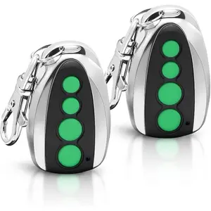 M12 4-Button Remote Control Transmitter for Automatic Swing Sliding Gate Opener 2-Pack Wireless Transmitter Key Fobs Security Gate Controller with Keychain