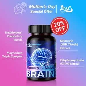 LeafStory Nootropic Brain Supplements for Memory and Focus, Cognitive Function for Mental Health & Clarity with Phosphatidylserine, Vitamin B6 B12, Folate & Dihydromyricetin, 60 Capsules-N2