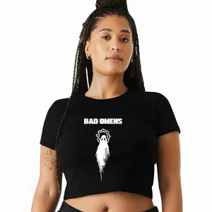 Bad Omens Specter Baby Tee, Metalcore Band Graphic Crop Top, Alternative Rock Aesthetic Y2K Shirt, Fan Gift