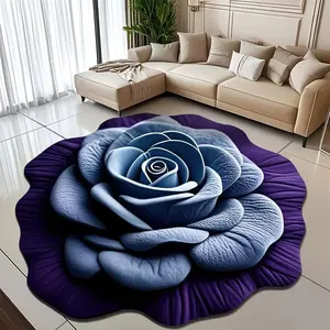 Entry pad 40CM * 40CM special-shaped peony flower diatom mud floor mat household living room carpet dirt-resistant and easy to take care of foot pad bathroom door water-absorbing special-shaped peony flower 3 Floral Shaped Rug