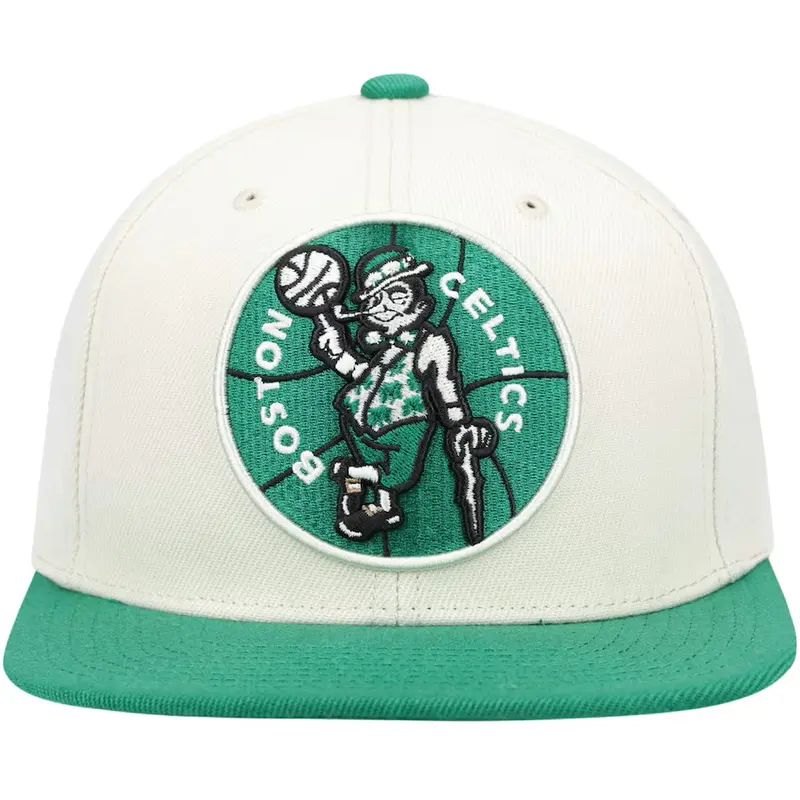 Mitchell & Ness Off Wht/Green NBA Boston Celtics Natural XL HWC Snapback