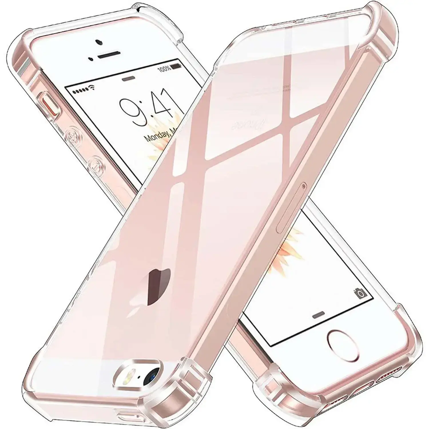 Shockproof Soft Clear Silicone Case For iPhone 5 5s SE 2016 6 7 8 Plus XS XR 11Pro Max 12 13 14 Thin Transparent Back Cover