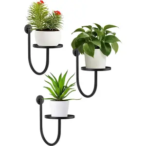 Wall Planters for Indoor , Mounted Holder Shelf, Metal  Wall Hanger, Decorative  Shelf for Indoor Wall Decor (3 Pack)