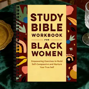 Premium Spiral-Bound Study Bible Workbook for Black Women – Comprehensive Faith & Self-Growth Guide with Empowering Exercises, Scripture Reflections & Journaling Prompts, Vibrant Boho Floral Design, Sturdy Coil Binding, Perfect for Personal Worship