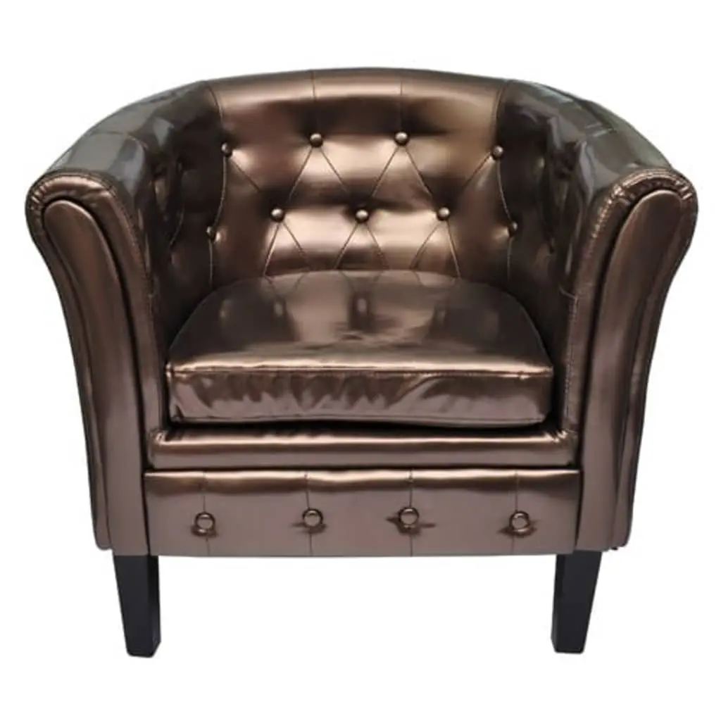 vidaXL Tub Chair Faux Leather Chesterfield Lounge Club Arm Chair Multi Colors 290155