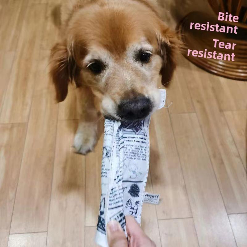 Pet Balloon Indestructible Newspaper Dog Toy Squeaky Chew for Boredom Relief Thickened Durable Teeth Cleaning Realistic Crinkle Safe Non Toxic Washable Quick Dry Interactive Play