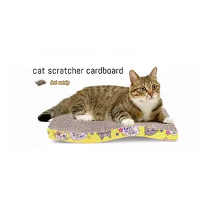 2 Pack Cat Scratch Cardboard Scratching Pad Scratcher Lounge Sofa Bed w/2 Catnip