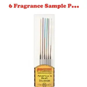 Wildberry’s Incense 6 Fragrances Sample Pack - Variety of Scents for Aromatic Experience