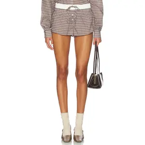 LIONESS x REVOLVE Nirvana Short in Dark Chocolate Check