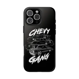 Chevy Gang tough Phone case Compatible with iPhone 7, 8, X, 11, 12, 13, 14, 15, 16 17 & Samsung Galaxy S21, S22, S23 & S24 S25 series
