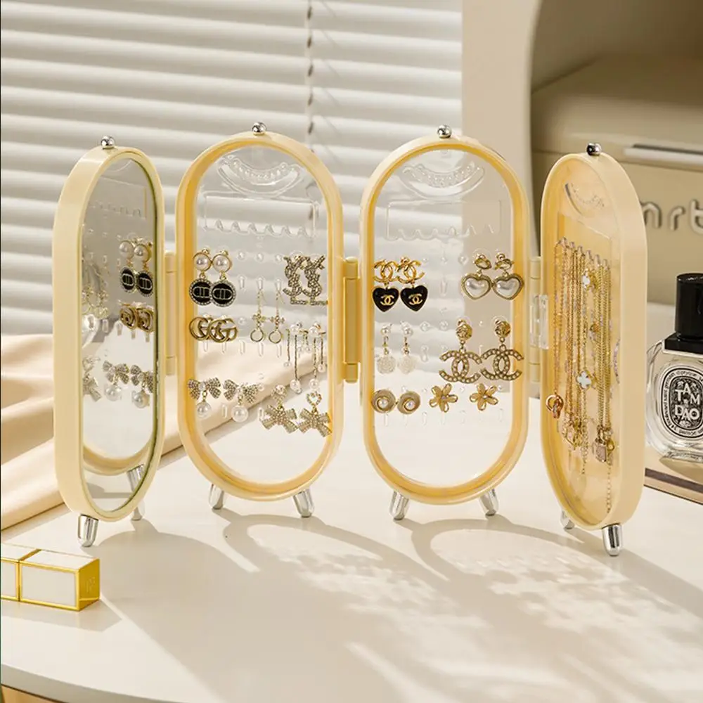 Summer Foldable Jewelry Storage Box, Durable Jewelry Box, Home Jewelry Display Stand For Earrings & Rings & Necklaces
