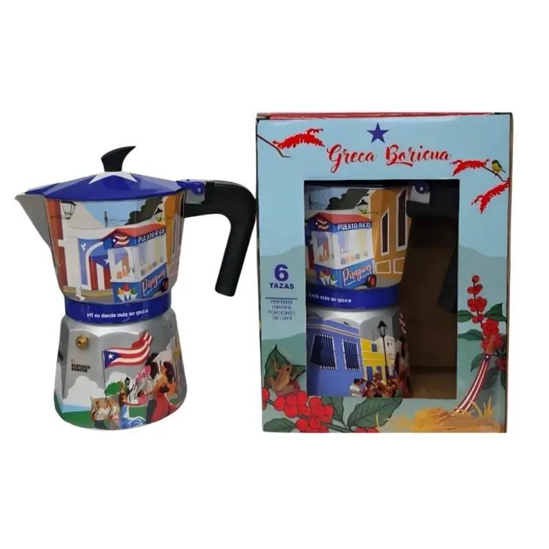 "PR Es Donde Más Se Goza" Coffee Pot (Greca) - Limited Edition