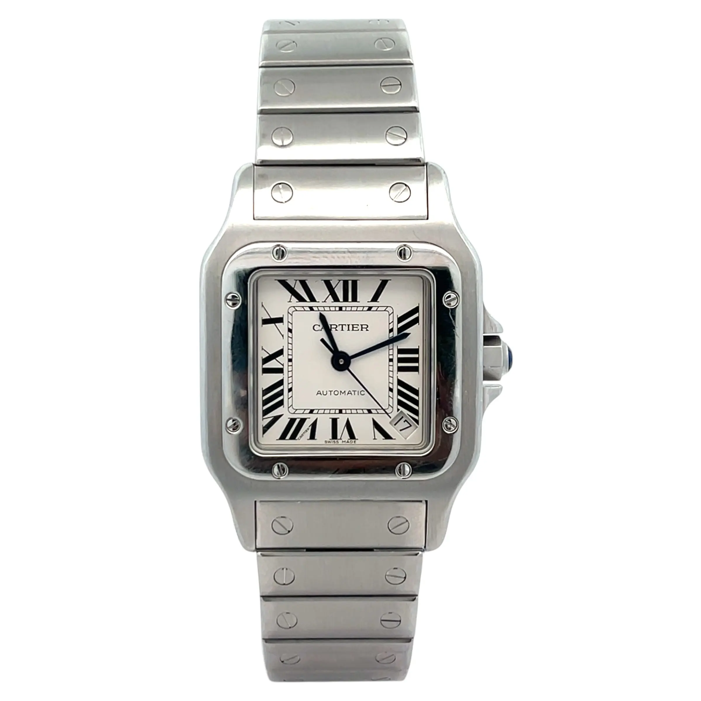 Cartier 32MM Santos Date Galbee Automatic 2823 XL Stainless Steel - No Papers