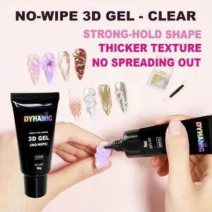 No-wipe 3D Gel (strong-hold) for Nail art Decoration & Chrome base