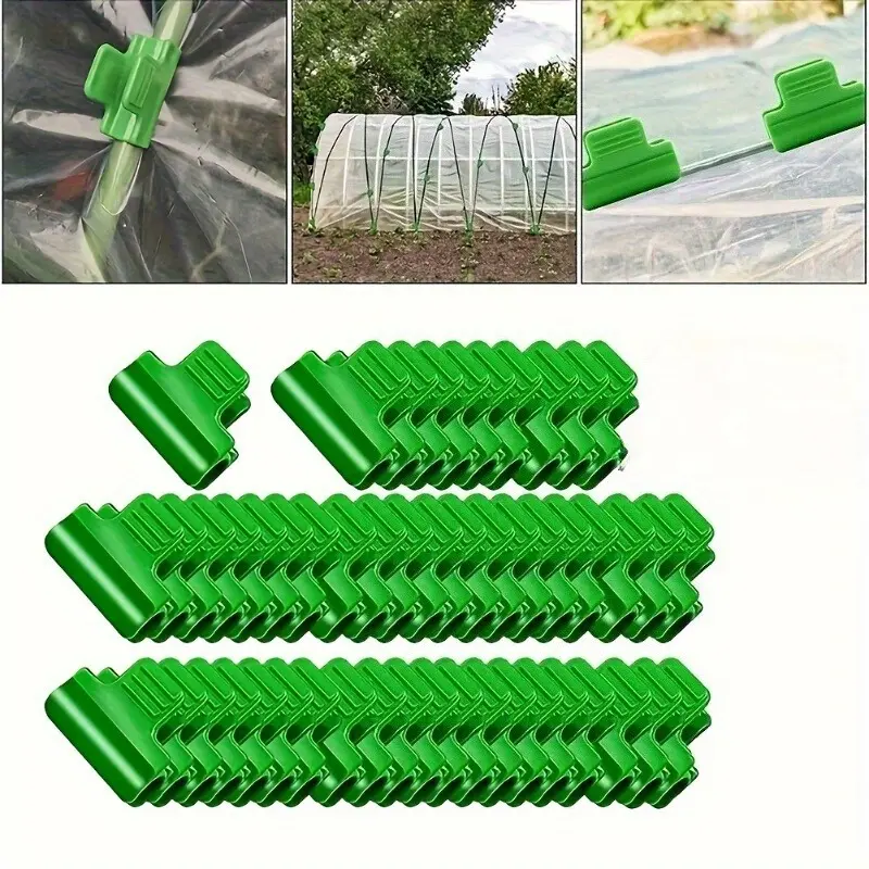 40pcs Durable Greenhouse Clamps for Hoops - Essential Gardening Tools, Perfect for Securing Film & Netting, Garden Clamps|Sturdy Clamping Force|Flexible Clamps