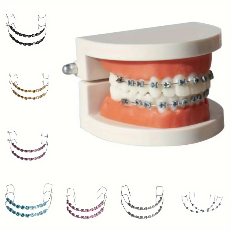 Fashion Fake Braces -Non-Orthodontic CosmeticAccessory in Multiple Colors for Oral Use