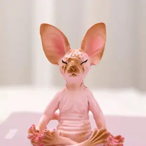 Cute Hairless Cat Figure Paper Weight - Kawaii Egyptian Cat Toy