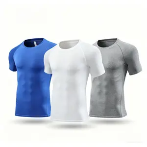 Men's Compression Short Sleeve Shirt, Quick-Dry Stretch Athletic Tee with Moisture-Wicking, Slim-Shaping Compression Shirts for Gym Workout & Running, Sporty Sports Tops