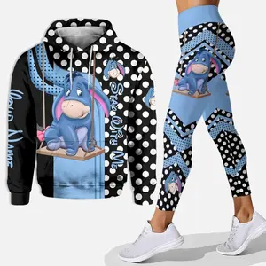 Personalized [SEND CUSTOM VIA MESSENGER] Eeyore Hoodie And Leggings All Over Printed