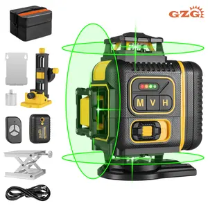 High Precision 4D Level Tool, portable laser level, 4x360 Self-Leveling, Dual Layer Shockproof Window, Rechargeable Battery Included, Non-Slip Cloth Bag