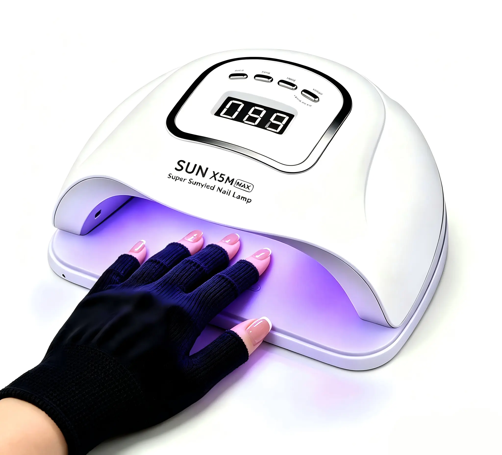 256W Professional Nail Lamp Kit, UV protection gloves for nails,Portable Nail Lamp with Clippers,Nail Kit for Beginners,Salon Quality Nail Kit Home,,All-in-One Manicure Set
