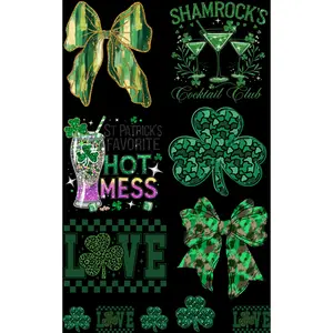 ST. PATTYS DAY (4) PREMADE GANGSHEET - 22X36 DTF TRANSFERS - DIRECT TO FILM