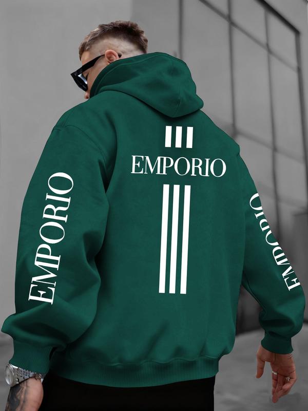 Emporio Gold Graphic Oversized Hoodie | White Streetwear Hoodie with Luxury Brand-Inspired Print | Trendy Outfit for Fashion & Streetwear Enthusiasts | Comfortable & Stylish