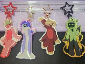 Dandys World Keychains-Sprout, Vee, Shelly, and Astro