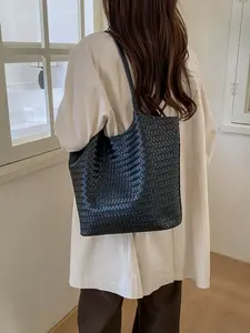 Women's Fashion Vintage Woven Shoulder Bag, Large Capacity, Perfect Gift, Ideal for Shopping, Dating, Commuting, Photography, Business Travel