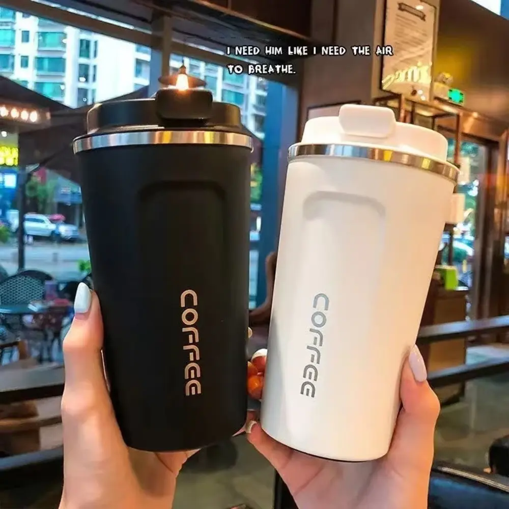 510ml Stainless Steel Coffee Cup Portable Car-Mounted Insulated Cup Leak-Proof, Leakproof Travel Flask, Office and Business Style Insulated Travel Drinkware Vacuum Flasks
